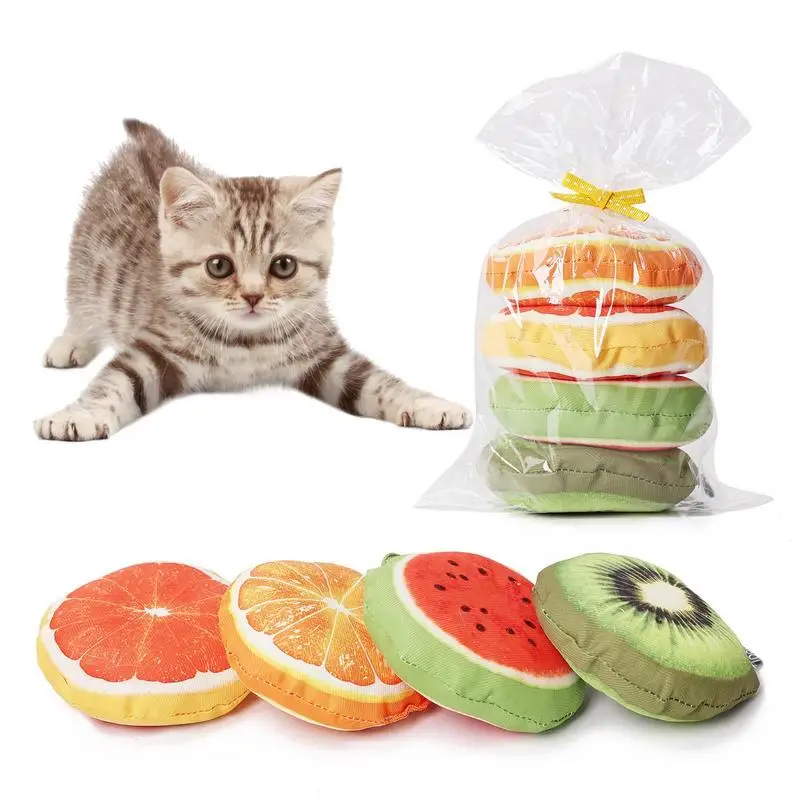 Cat Toy Fish Pet Cat Toys Realistic Fruit Set Fish Kitten Dance Fish Vocal Toy Funny Cats Chewing Catnip Pet Supplies