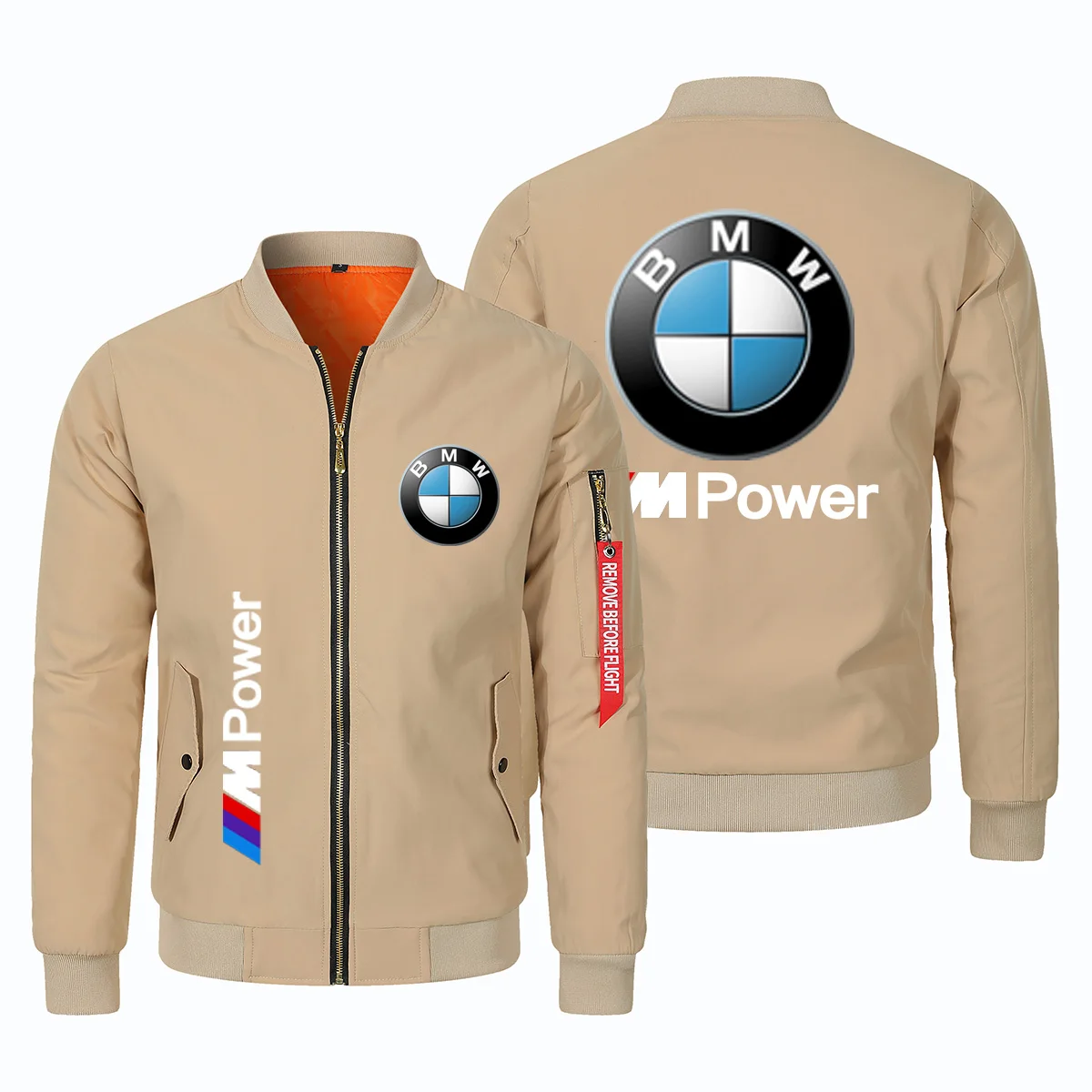 Jaqueta de roupas masculinas BMW 2025 Nova jaqueta Stormtrooper quente espessada com zíper de motocicleta masculino estampado BMW e jaqueta de veludo