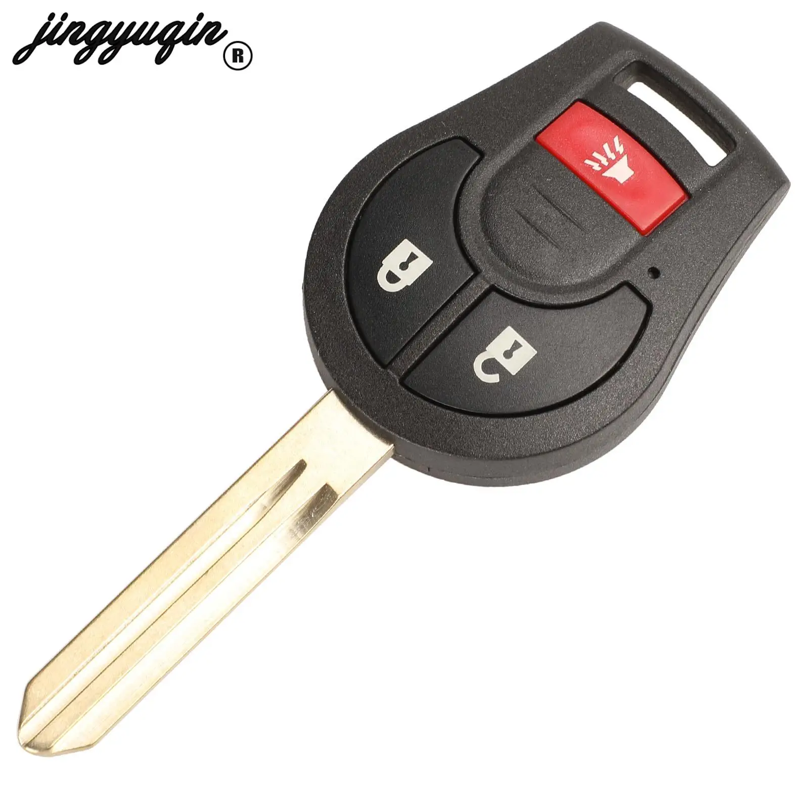 jingyuqin Replacement Key Shell For Nissan 2/3B Remote Car Case Uncut NSN14 Blade Micra K14 Juke March Sunny