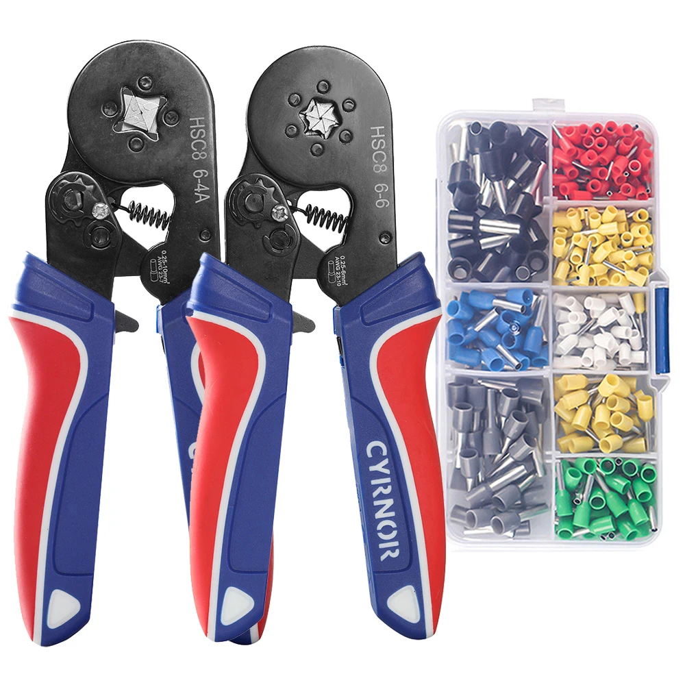 Electrical Tube Insulated Terminal VE Tubular Crimp Terminals Wire Cable Connector Ferrules Terminal Connectors Kit