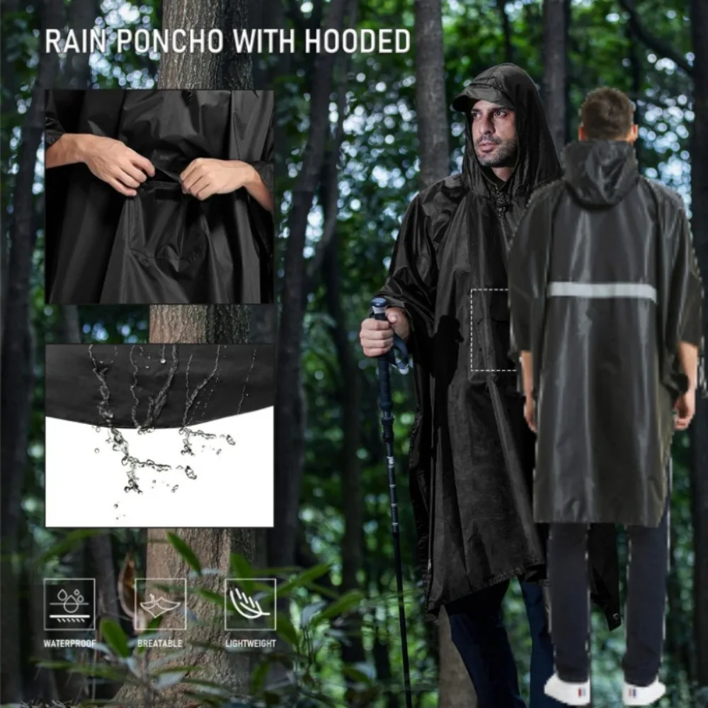 

Водонепроницаемый дождевик «три в одном» для кемпинга на открытом воздухе, плащ из искусственной кожи для путешествий, пешего туризма, плащ для альпинизма, рыбалки, плащ, плащ