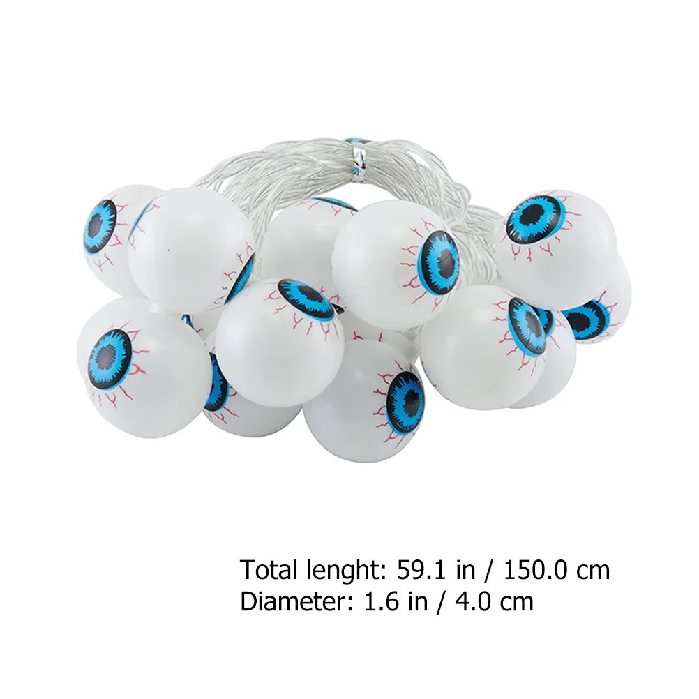 1 قطعة سلسلة إضاءة لمهرجان الأشباح للهالوين على شكل مقلة العين أضواء زخرفية لبار الحفلات ديكور حديقة المنزل