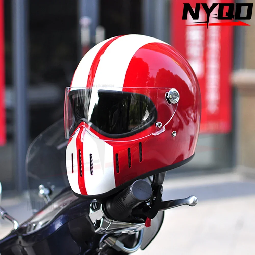 

Vintage Helmet Racing Ride Full Face Helmet Chopper Retro Helmet Riding Ski Helm casco moto helm motorcycle 여성헬멧