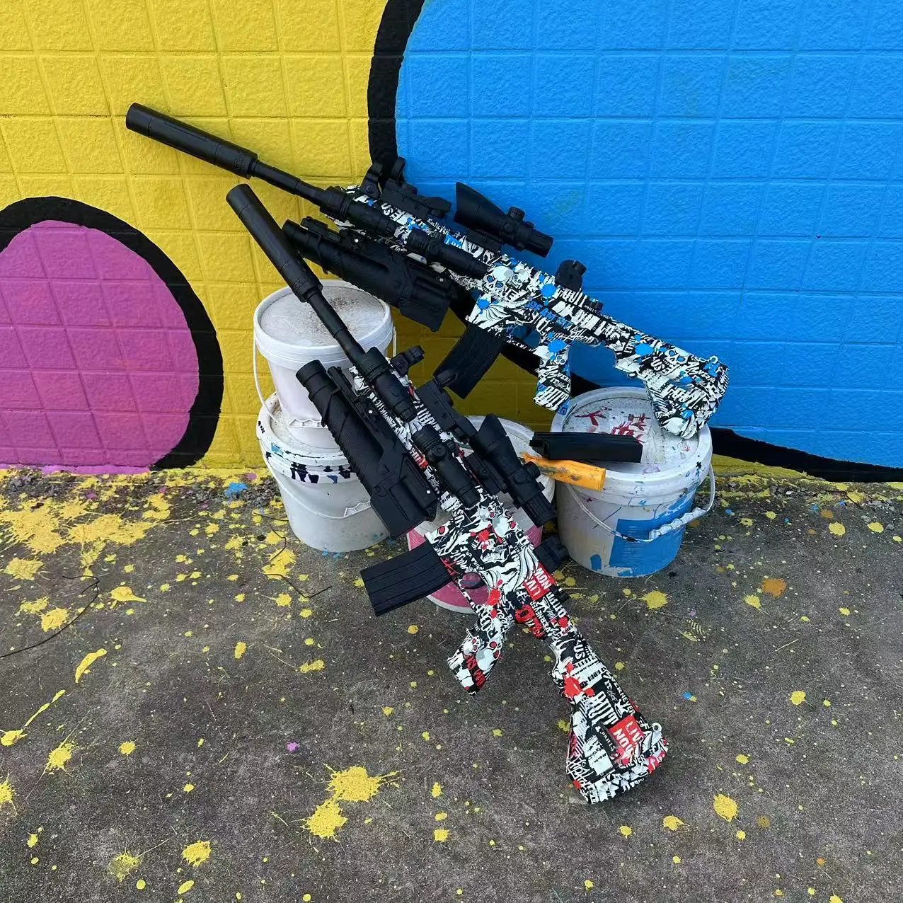 M416 กลางแจ้งปืนของเล่นไฟฟ้า Blaster ยิง Sniper เจล Bullet ยิงฤดูร้อนน้ําของเล่นสําหรับ Interactive ผู้ปกครองเด็กเกม