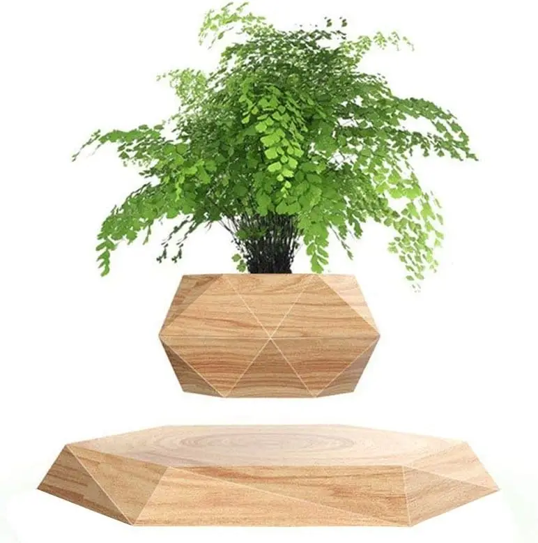 

Levitating Plant Pot Hexagon Floating Air Bonsai Pot Suspension Flowerpot Planter for Office Home Decoration