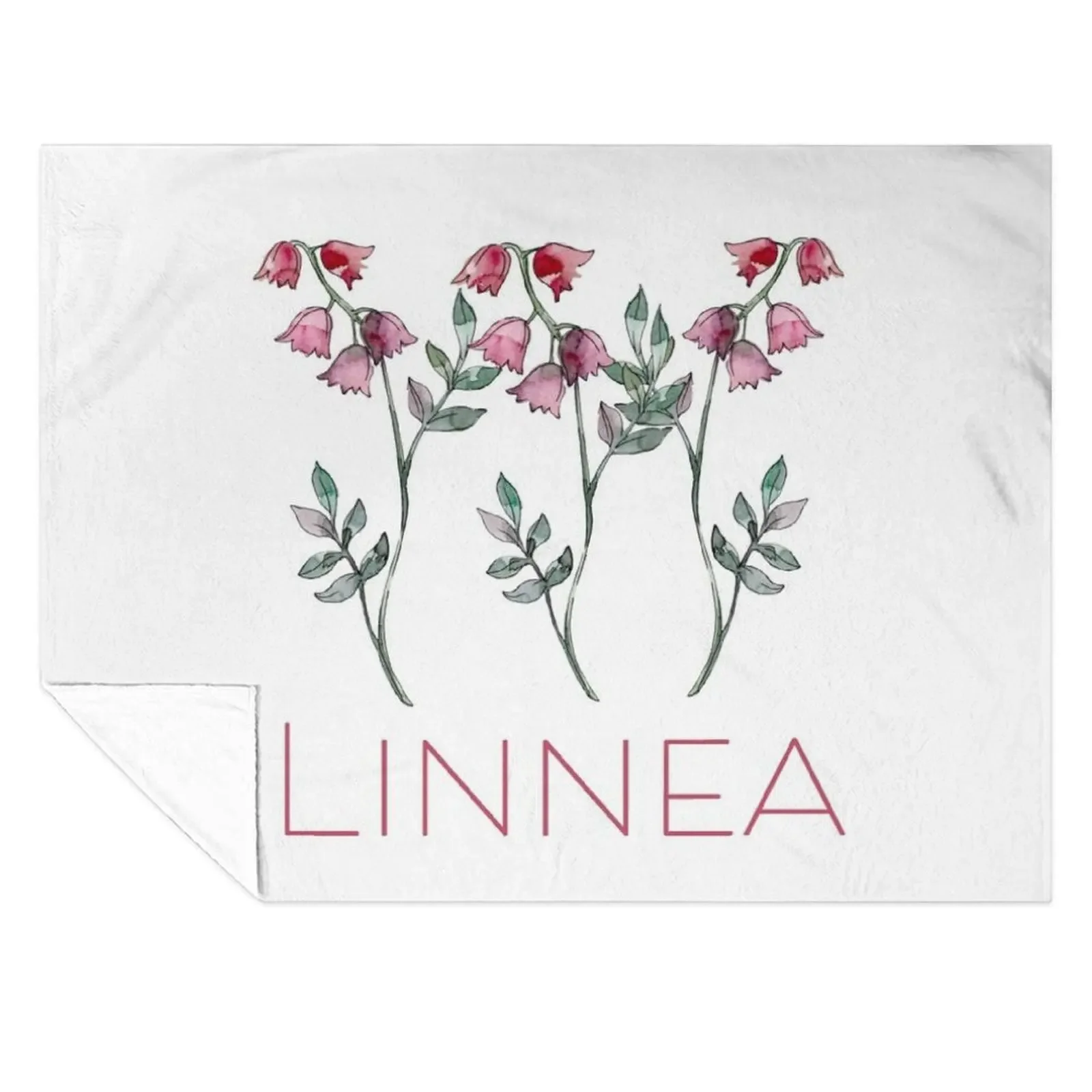 

Nordic Wildflower Linnea Twinflower Pretty Pink Flowers floral Throw Blanket Sofa Quilt Luxury funny gift Blankets