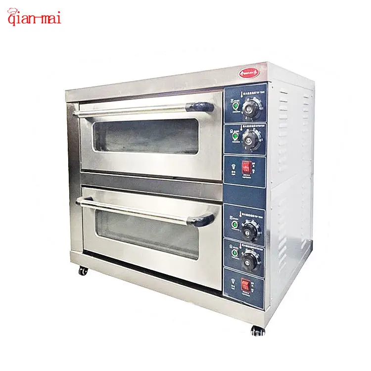 

High Quality Pizza Oven Electric Bakery Trays For Bread For Sale Stainless Steel Cake 2decks 2trays Commercial Baking Oven