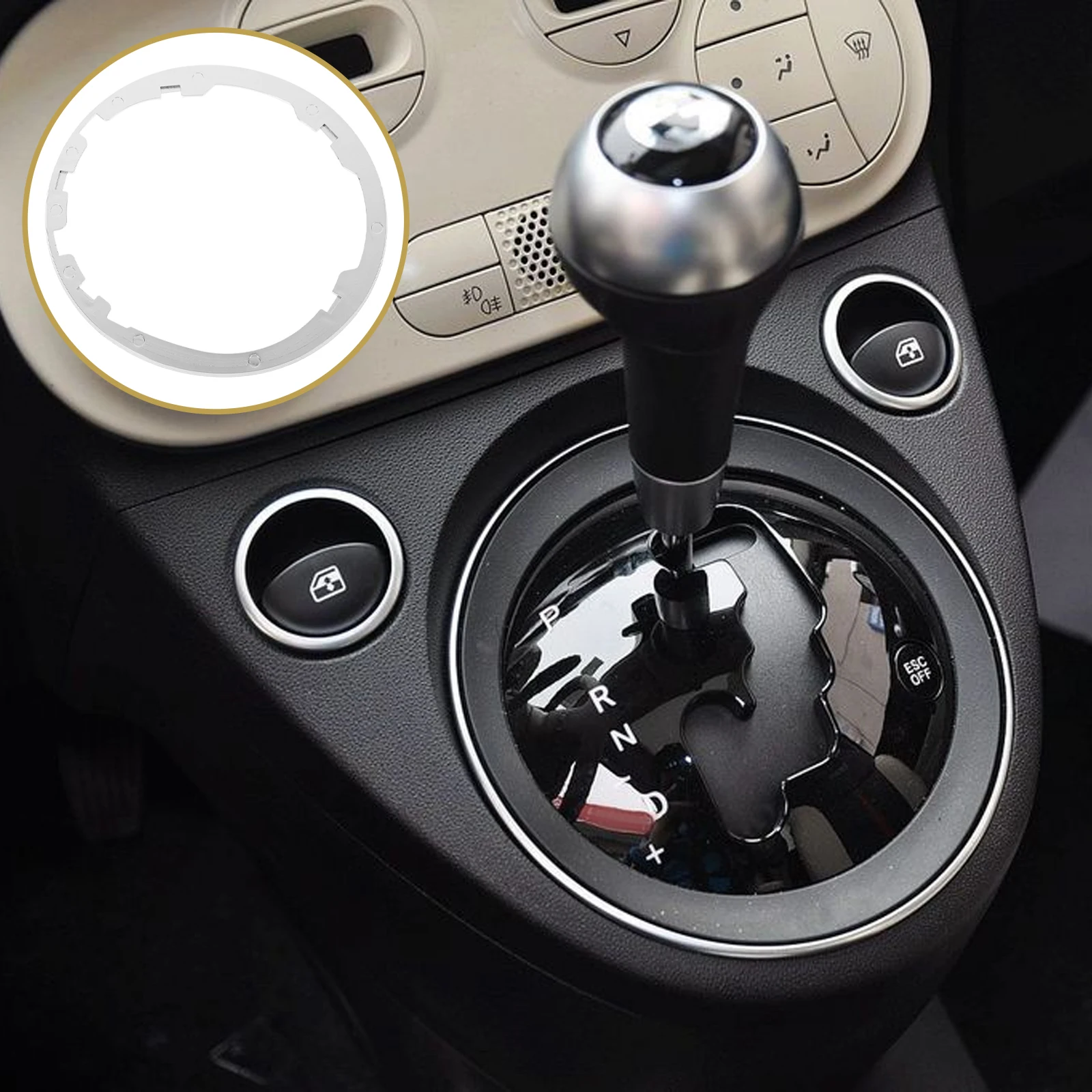 

Stainless Steel Gear Shift Cover Base Automotive Replacement Parts Car Stick Ring Retaining Fastening Fixing Accessories For