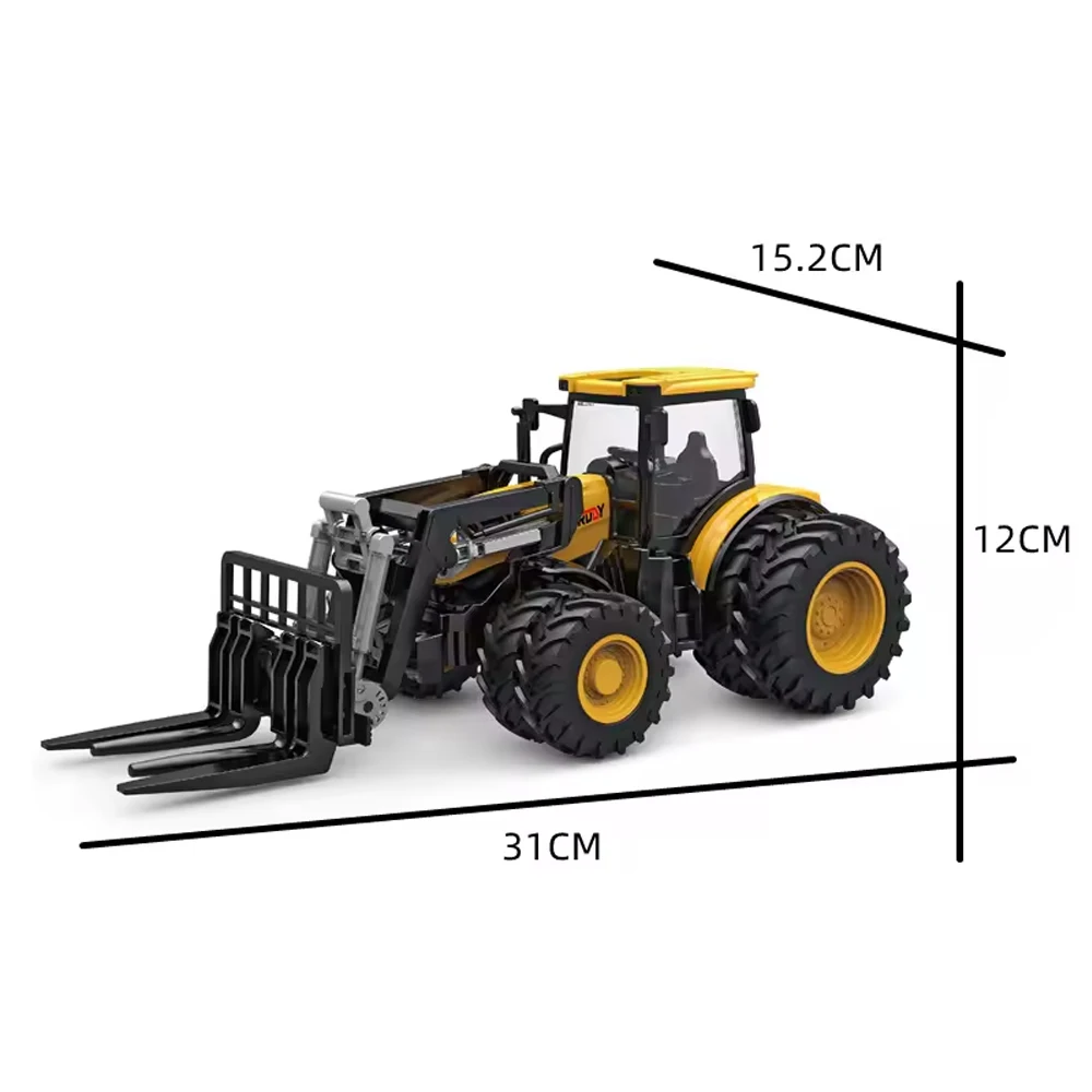 Large Scale Tractor DIY Farmer Car Playset Toy Transport Trailer Engineering 1/24 Inertia Farmer\'s Combined Truck Vehicle Toys