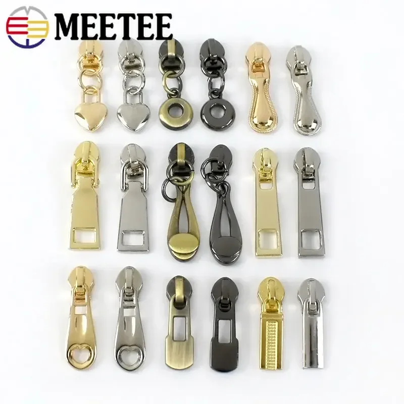 10/20Pcs 3# Zipper Sliders for Nylon Zippers Tape Down Jacket Zips Pulls Head Bag Garment Zip Repair Kit DIY Sewing Accessories