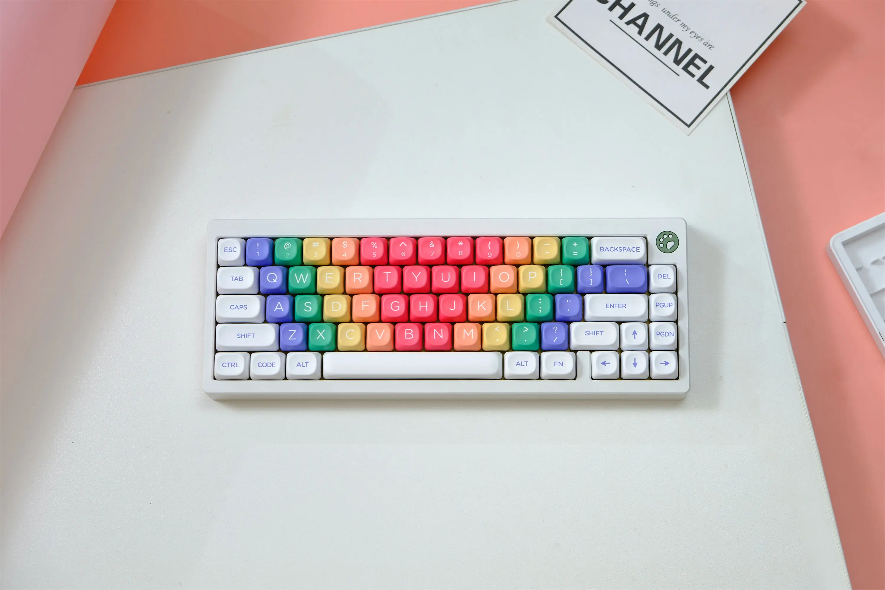 CLICK White Keycaps 132 Keys PBT Material Keycaps MOA Profile DYE-SUB For MX Switch Wooting Alice Mechanical Keyboard Keycaps