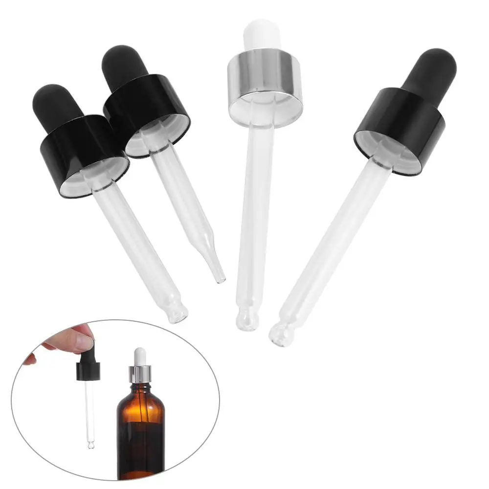 Refillable Bottles Accessories Oil Bottle Straw Dropper Lid Dropping Pipet Lab Dropper Essential Oil Dropper Bottles Cap