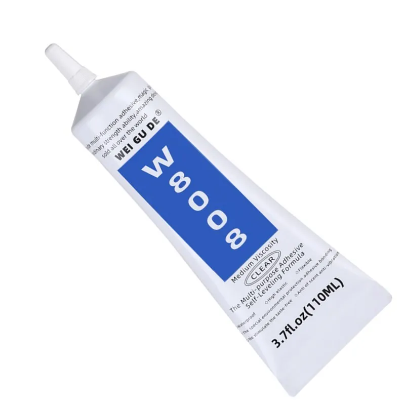 W8008 110ml súper pegamento líquido joyería de diamantes de imitación DIY pantalla de teléfono marco de vidrio arreglar resina epoxi adhesivo multiusos Gel de uñas