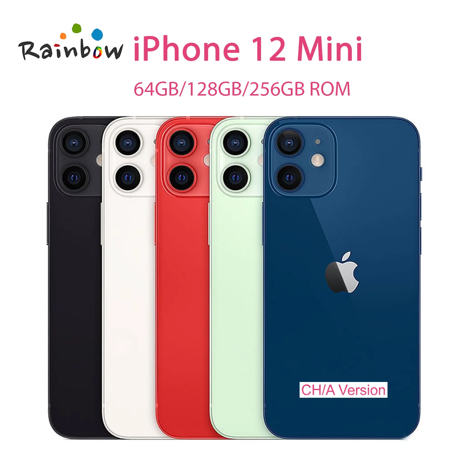 Original Apple  iPhone 12 Mini CH/A 5G LTE Genuine iPhone A14 Bionic Hexa Core  4GB&64/128/256GB IOS 5.4'' Dual 12MP Cellphone