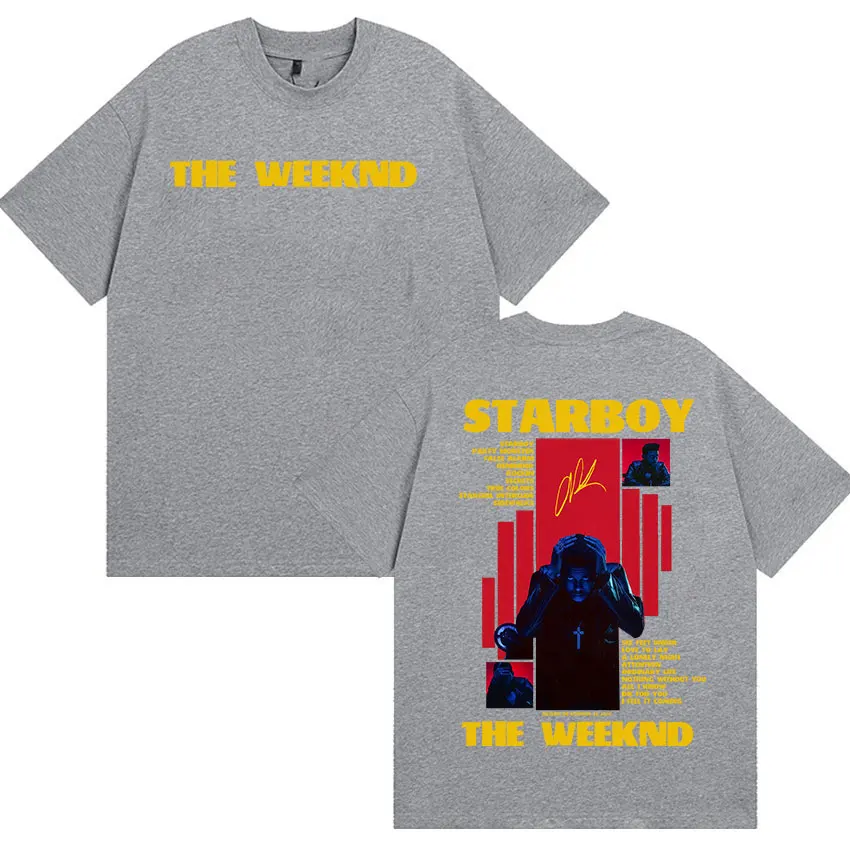 Rapper THE WEEKND STARBOY Album 2025 Merch T Shirts Men's Street