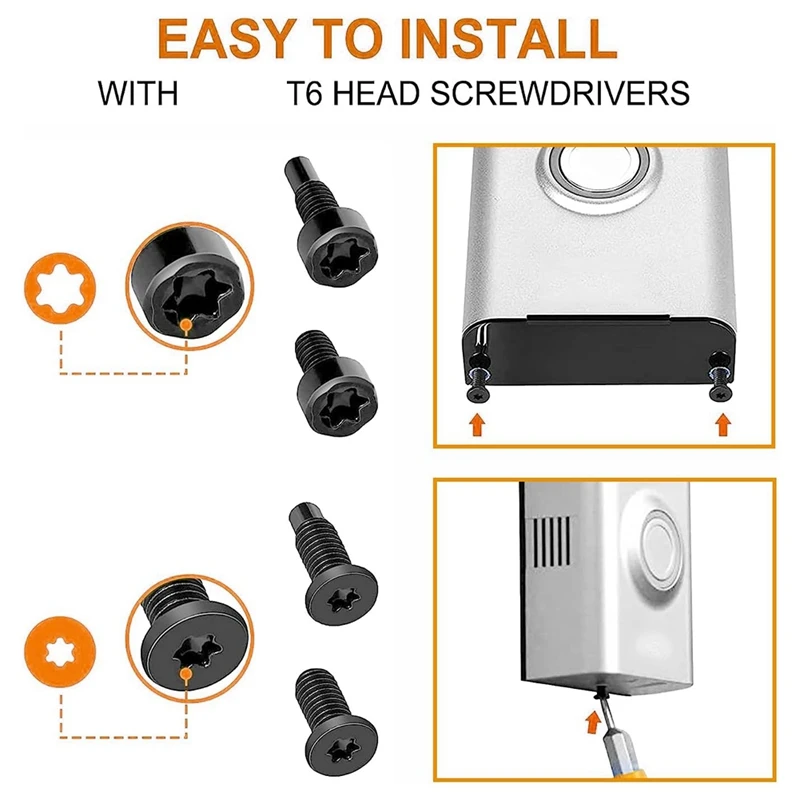 Video Doorbell Screws,Video Doorbell Replacement Screws,Security Screws Compatible With Video Doorbell