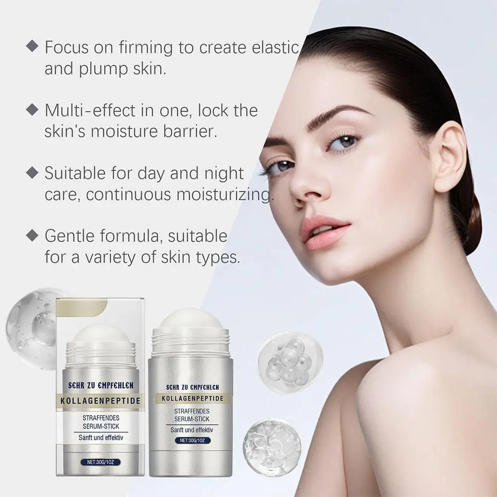 Collagen Peptide Firming Serum Stick Moisturizing Multi Balm Brighten Dull Multi Balm Stick  Collagen Neck Face Care Stick