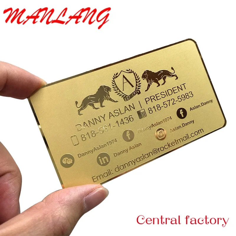 

Custom Custo Eting Gold etal Busins Card