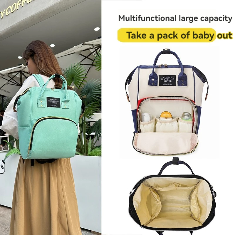 Fashion mommy bag mother and baby bag, large capacity multi-functional multi-pocket mother handbag