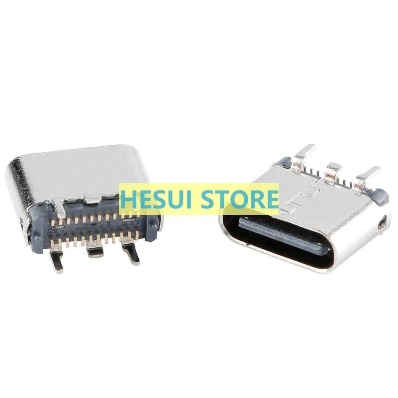 USB Type-C 24P female basestand stick straight foot four feet with column height 6.5 Quick charge interface socket USB connector