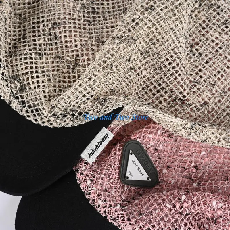 

HX6F Stylish Mesh Baseball Cap For Women Breathable Hollow Out Design Summer Sun Hat Adjustable Fit Outdoor Activities