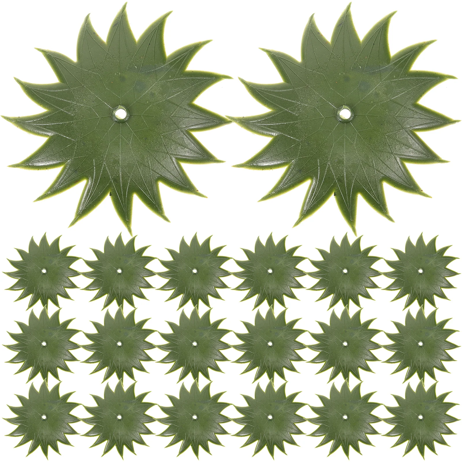 

50pcs Artificial Flower Calyxes Plastic Green Sepals DIY Craft Supplies Simulated Bottom Holder Decor Rose Sunflower Accessories