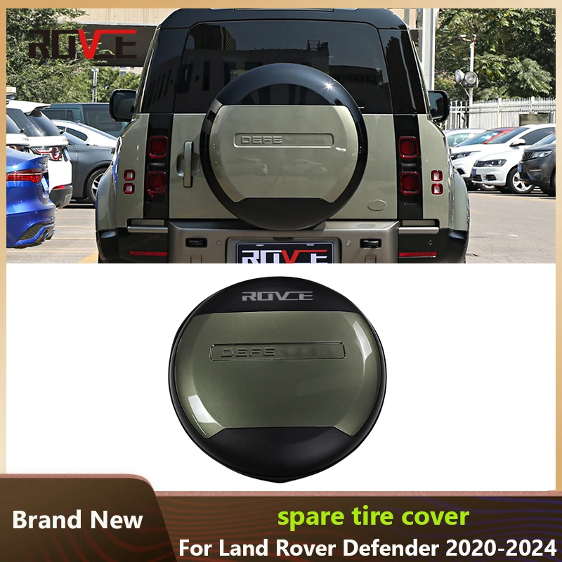 ROVCE Car Rear Spare Tire Cover For Land Rover Defender 90 110 130 2020-2024 L663 Wheel Cover Protector Car Accessories