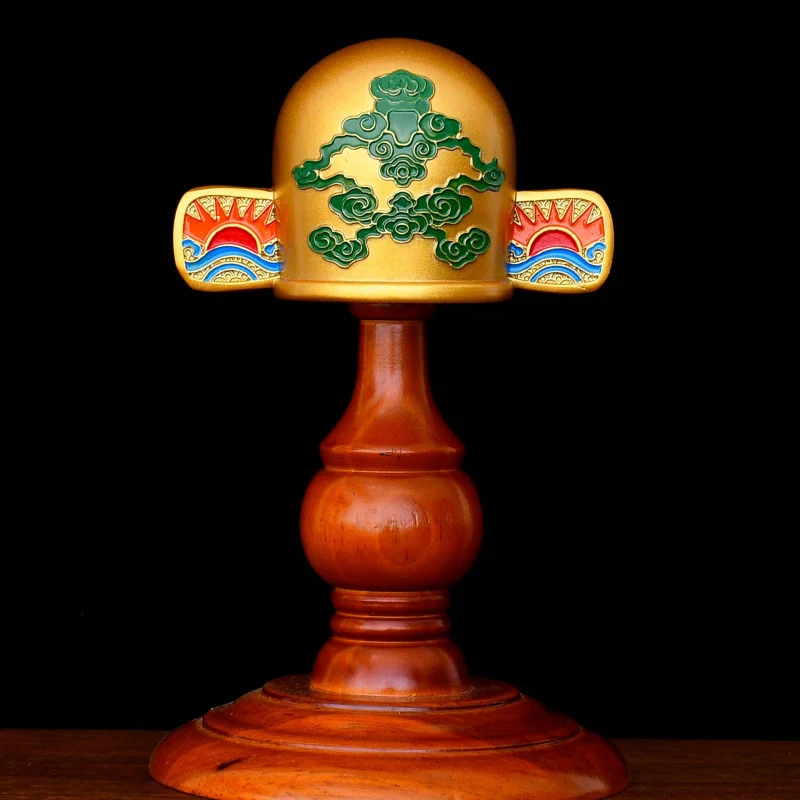 Desk Creative Ornament Scholar Hat Shape Brass