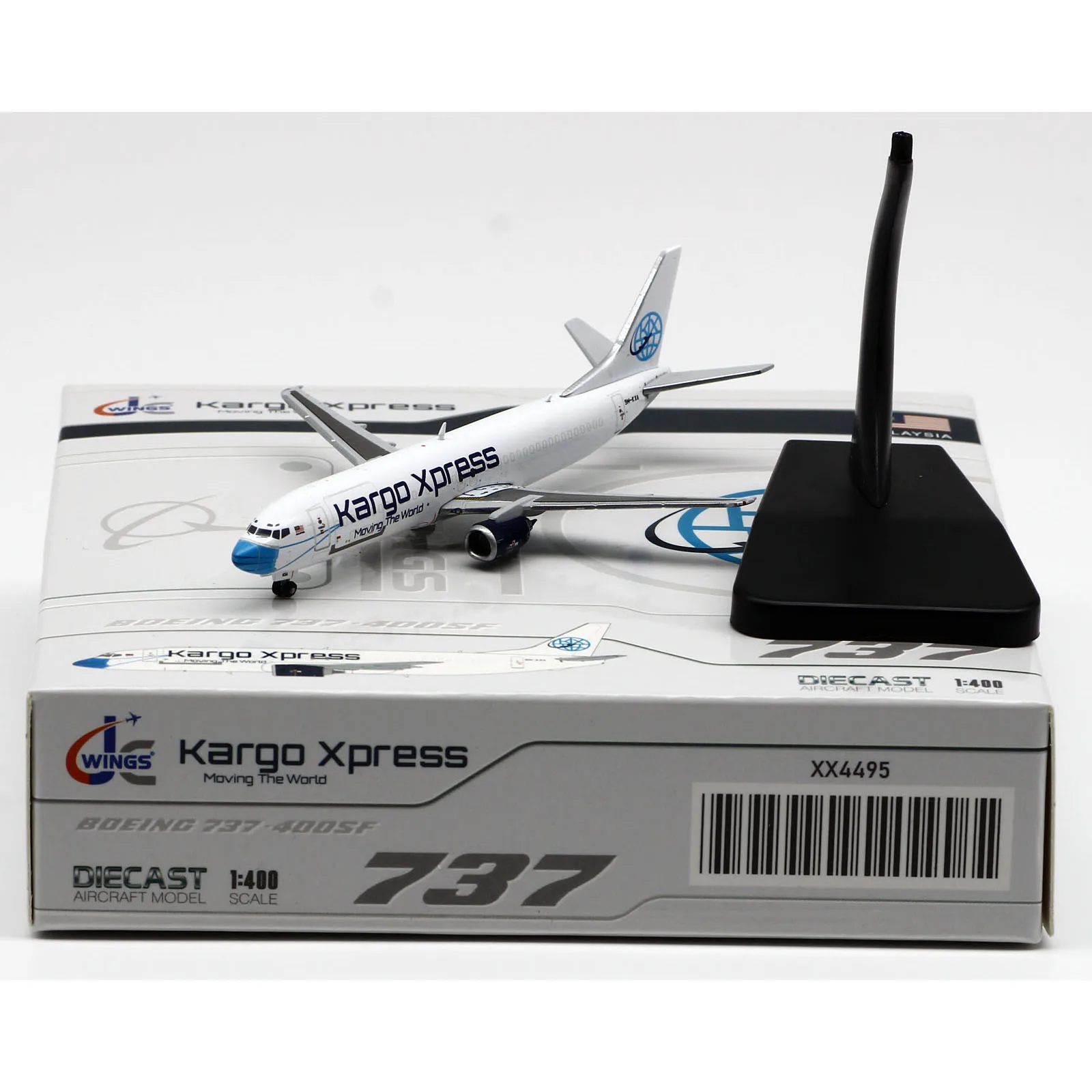 

XX4495 Alloy Collectible Plane Gift JC Wings 1:400 Kargo Xpress Boeing 737-400(SF) Diecast Aircraft Jet Model 9M-KXA With Stand