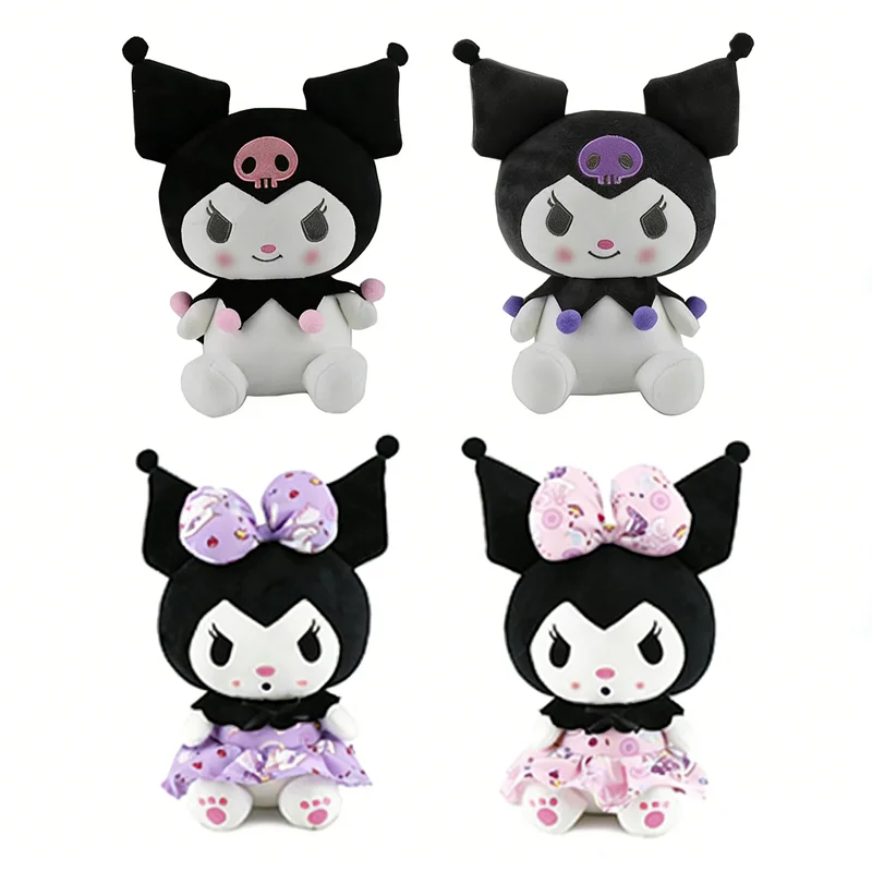 Neues Sanrio Erdbeer-Kuromi Kissen Plüschtier Mädchen Weiches Stofftier Erdbeer-Melody Puppe Geschenk