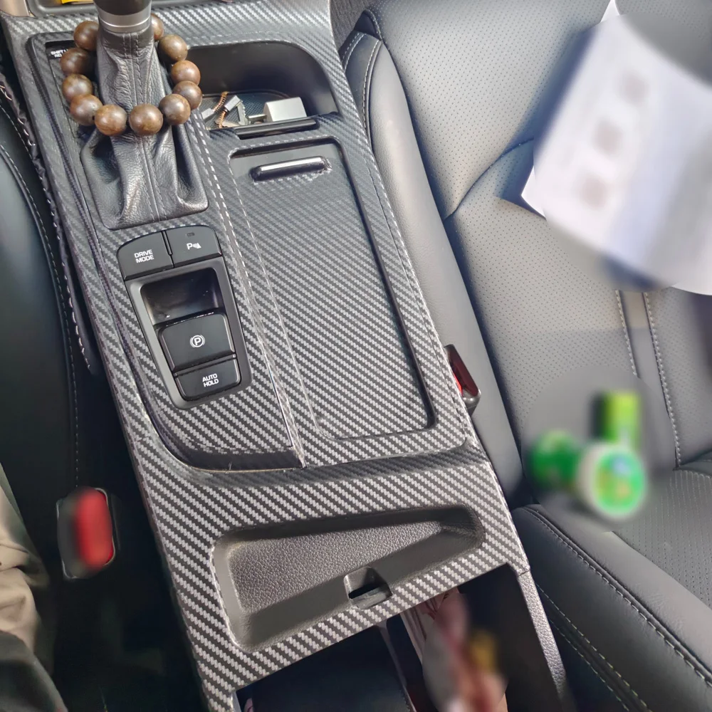 Carbon Fiber Interior car Sticker For Hyundai Sonata 9 LF 2015-2017 Central Console Gear Shift Panel Door Handle Cover Trim