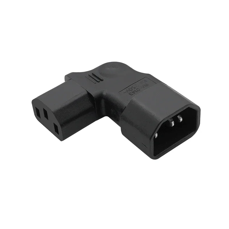 IEC 320 C14 to C13 AC Adapter IEC 320 3 pin Male to Female extend 90 Degree Down Up Left Right straight Angle AC converter