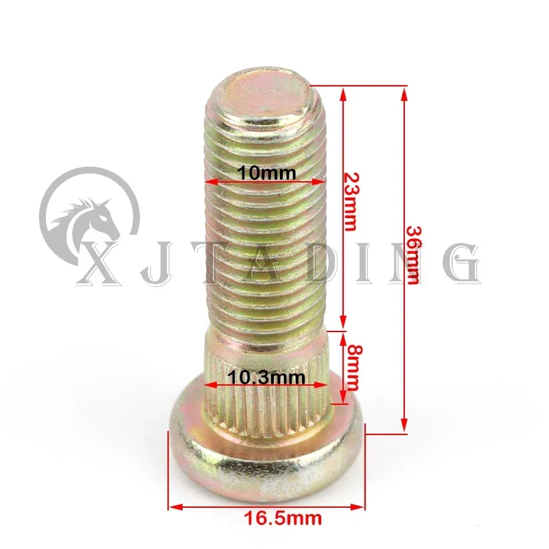 4 Pcs/lot 10.9 steel Spline Screw M12*1.25 M10*1.25  M8*1.25 Wheel Hub Stud for ATV UTV Buggy Kart Quad Bike Parts