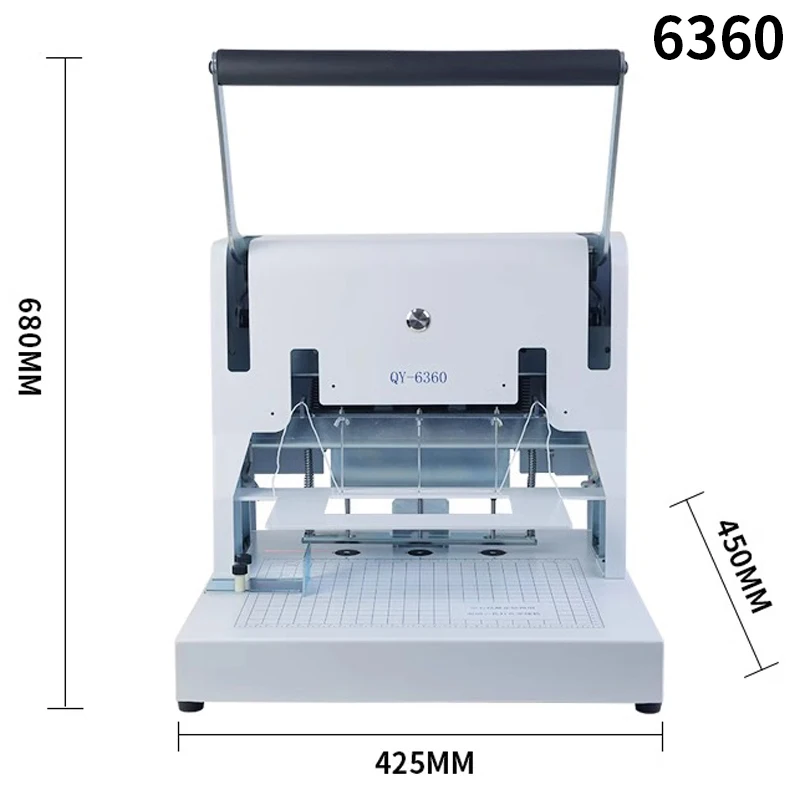 QY-6360 Electric three-hole wire binding machine infrared positioning personnel files A4 document binding file