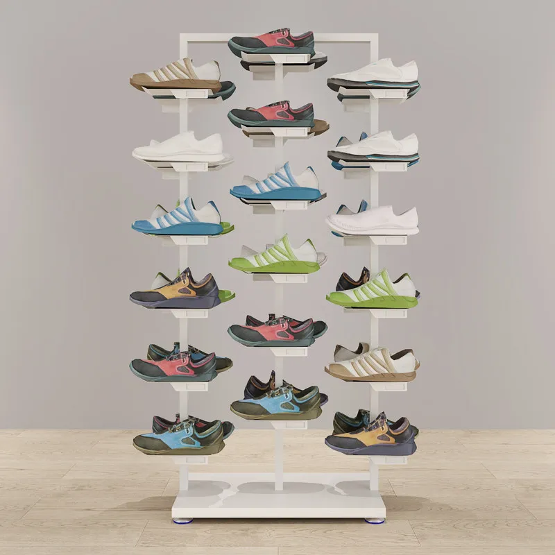 Shoe store sports shoe rack display rack wrought iron simple shoe rack Zhongdao direct sales disassembly and assembly display