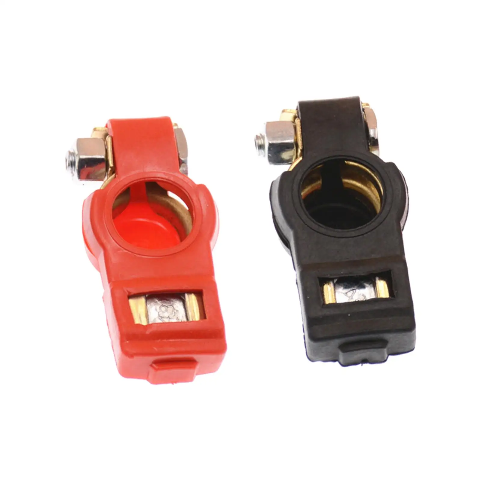 2Pcs Generic Car Battery Terminal Connectors Quick Release Clips Professional for Vehicle RV Boat Positive and Negative