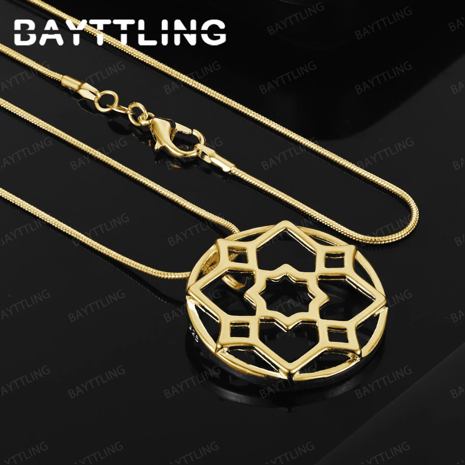 

925 Silver 18K Gold 16-30 Inch Exquisite Hollow Flower Pendant Necklace Women Jewelry Wedding Girlfriend Gift