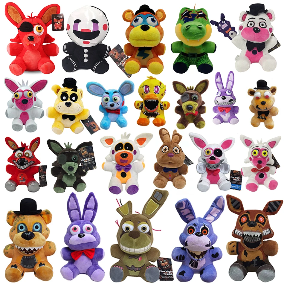 18cm FNAF Plush Toys Kawaii Freddys Animal Foxy Bonnie Bear Ribbit Stuffed Plush Toys In Plush ​Birthday Gift for Kids