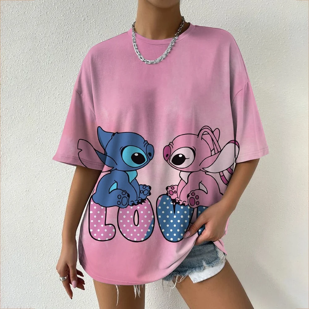 ديزني بين النجوم الطفل سلسلة مطبوعة موضوع تي شيرت قميص الحلو كول الشارع الصيف تي شيرت المتضخم النساء الكبار والأطفال #3