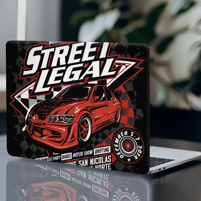 

2 Pieces Racing Theme Laptop Stickers - Self Adhesive Scratch Resistant Waterproof Case, Easy to Install/Remove, Suitable for