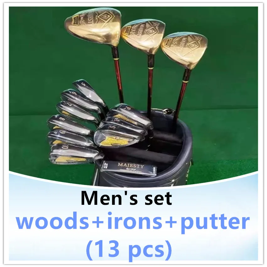 

Men's golf clubs majesty P10 golf set driver + wood + iron + push (13 PCS) with head cover without bag