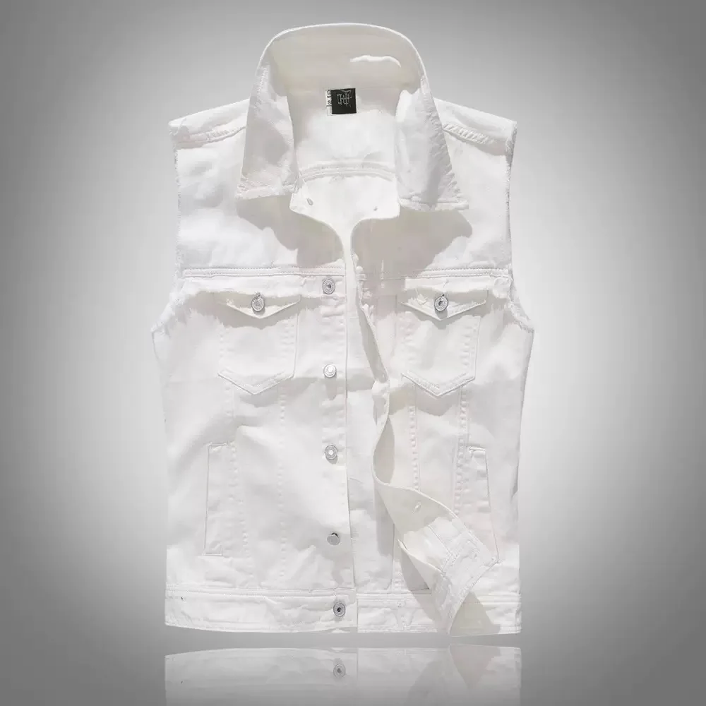New Fashion Men Blue Casual De - Men'S Fashion Vest With Jeans บทวิจารณ์และราคา