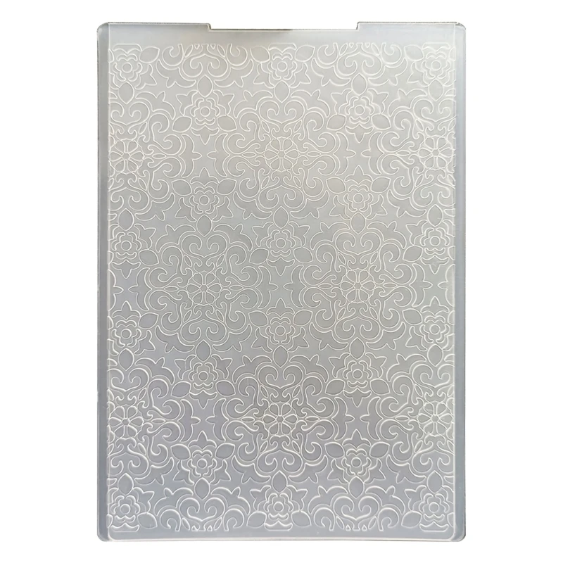 

Y1UB Plastic Embossing Folder 3D Round Flower Die Stencil for DIY Craft Scrapbooking