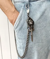 Sword Keychains Punk Chain On The Jeans Pants Women Spike Keychains for Men Egirl eBoy Harajuku Grunge  Aesthetic Accessories