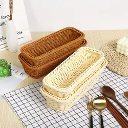 Kitchen Cutlery Storage Basket Handwoven Fork Spoon Chopsticks Storage Basket Kitchen Cutlery Bread/Vegetables Basket