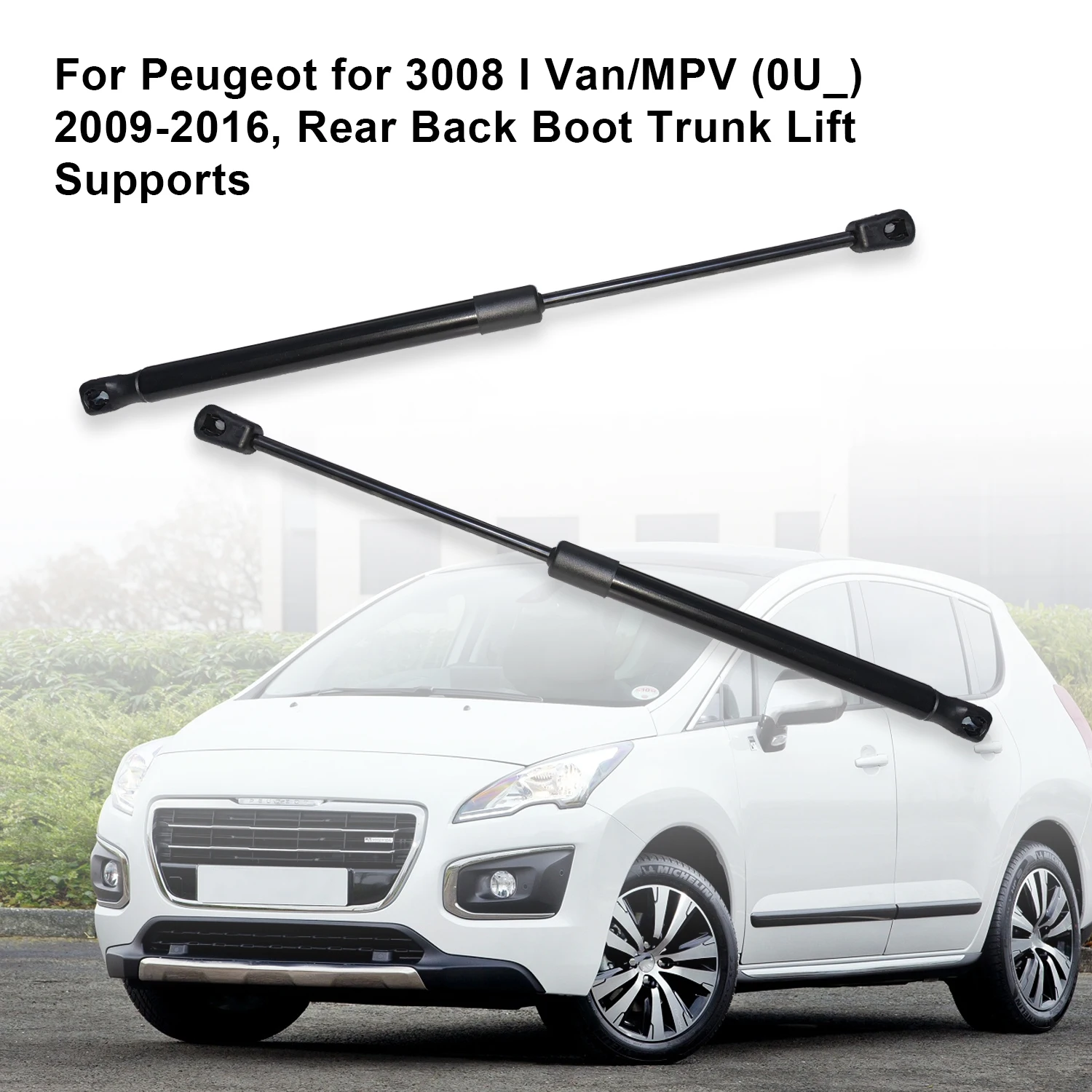 2x Gas Struts for Peugeot 3008 I Van/MPV (0U_) 2009-2016 Rear Back Boot Trunk Lift Supports EU Market OE 8731T4 YD0150