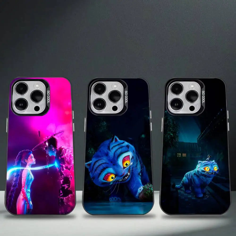 

K-KPop D-Demon H-Hunters Tiger Phone Case For iPhone 17,16,15,14,13,12,11,Pro,Max,Plus,E,Air,Mini Black Tpu Cover