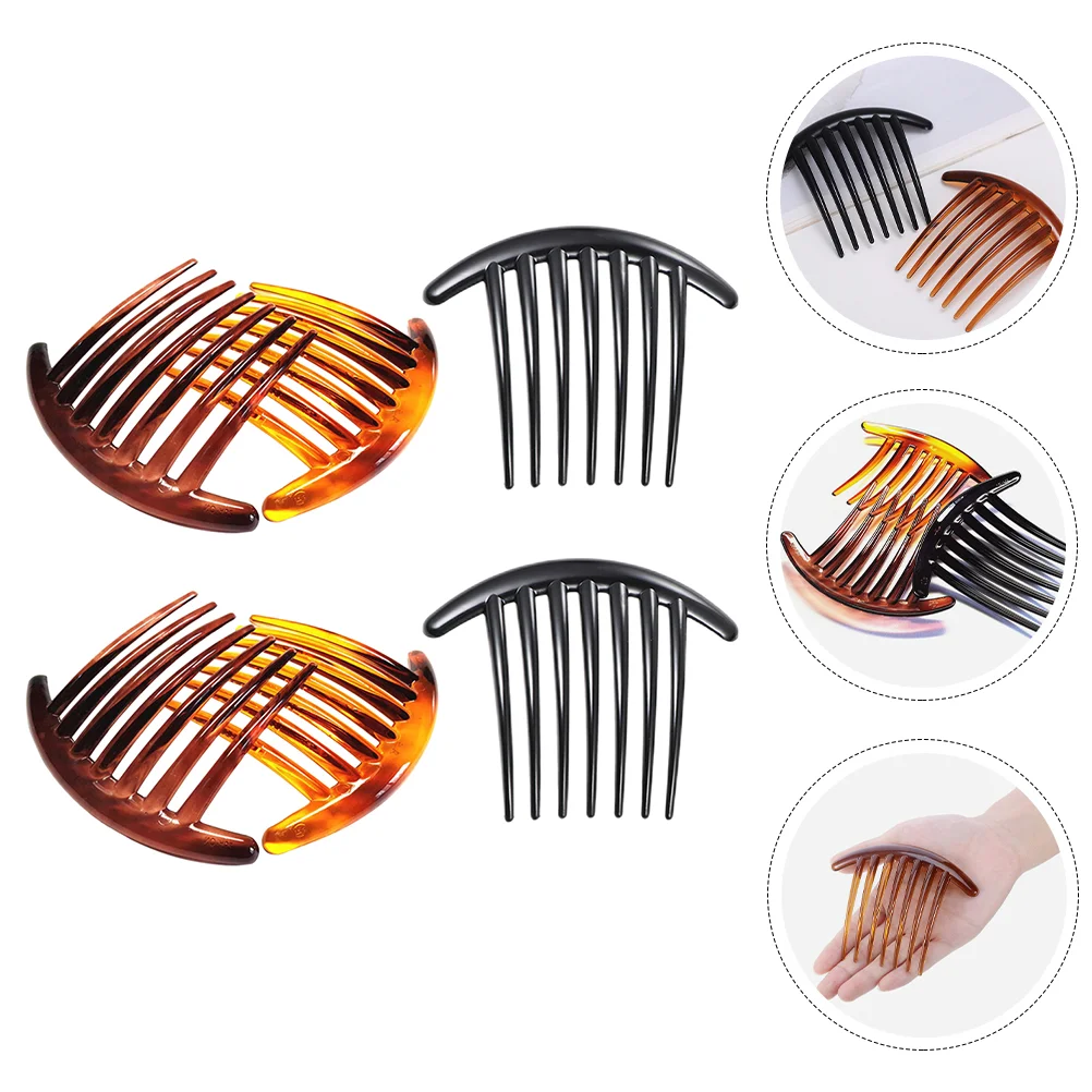 

6 Pcs Seven-tooth Comb French Hairpin Clips Side Combs Styling Accessories Twists Tool Modeling Miss