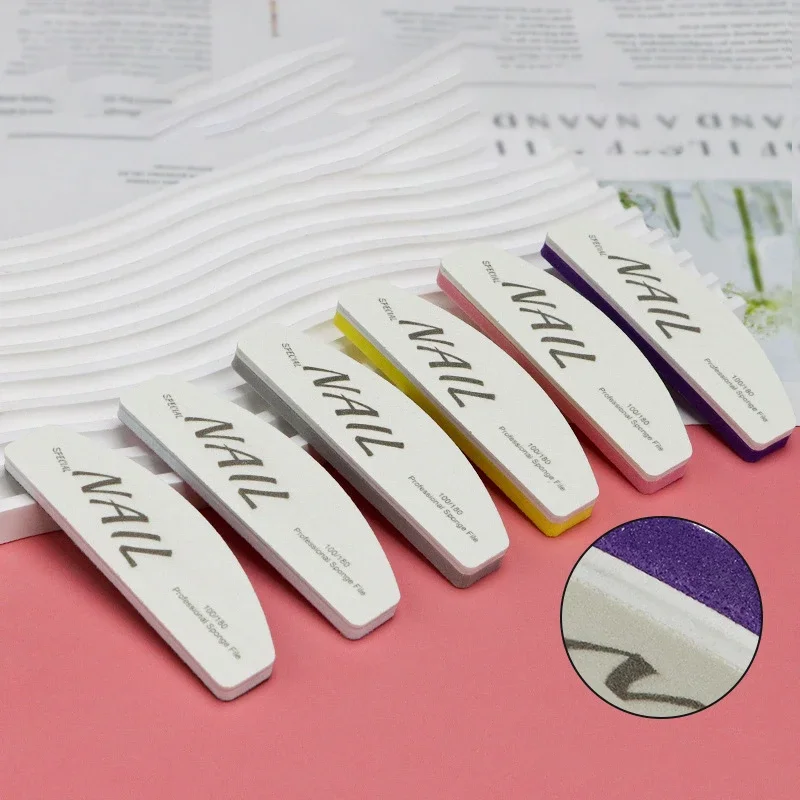 1 ชิ้นมินิเล็บไฟล์บัฟเฟอร์กรวดสองด้าน 100/180 Emery Board เล็บเครื่องมือสําหรับเล็บ/จัดแต่งทรงผมเล็บอะคริลิค