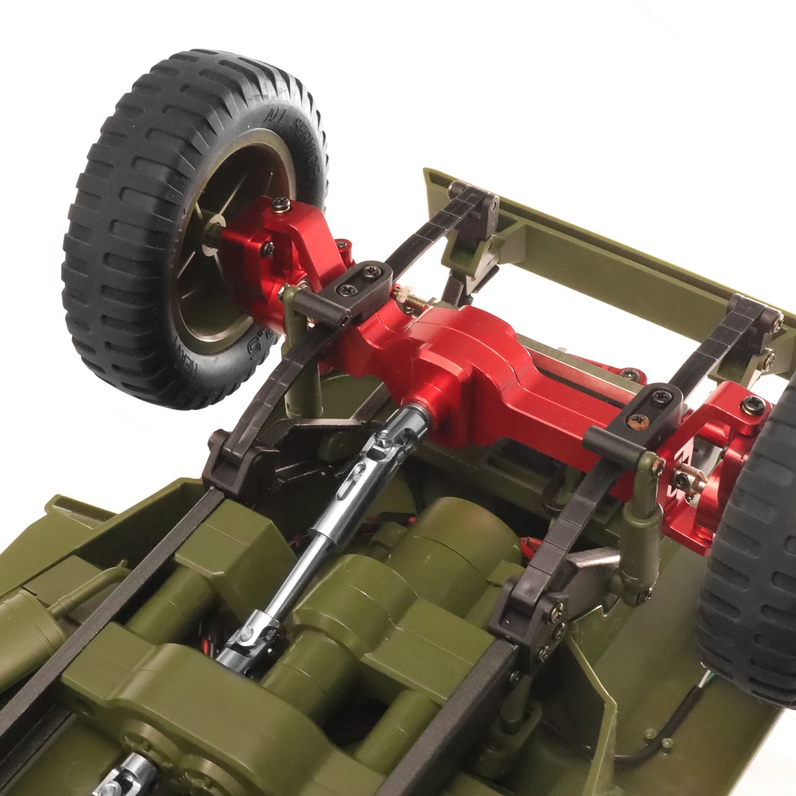 ل JJRC 1/10 C8815 Willys MB ريترو جيب ترقية الملحقات سبائك الألومنيوم باستخدام الحاسب الآلي بأكسيد كامل المعادن الجبهة الخلفية بوابة المحور مجموعة #3